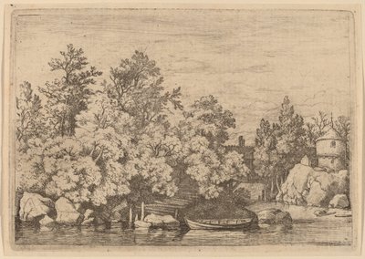 Le barrage de Cudgel et le pont couvert, probablement vers 1645-1656 - Allart van Everdingen