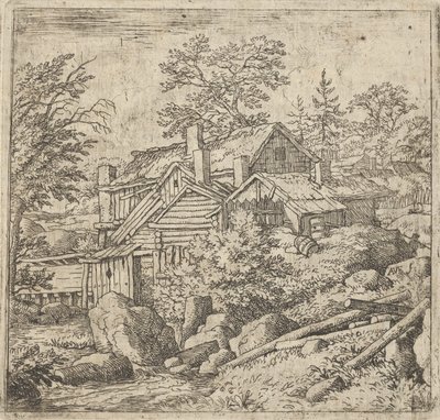 Le hameau sur le flanc de la montagne, 17e siècle - Allart van Everdingen