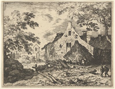 La grange à foin avec toit mobile - Allart van Everdingen