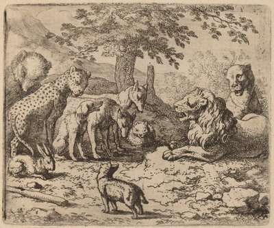 Le Lion cherche conseil, probablement vers 1645-1656 - Allart van Everdingen