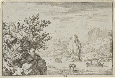 Le Rocher au milieu de la rivière, 17ème siècle - Allart van Everdingen
