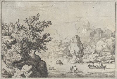 Le rocher au milieu de la rivière, XVIIe siècle - Allart van Everdingen