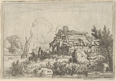 Le Cottage en ruine, entouré d