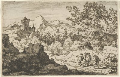 Les trois hommes et le porteur - Allart van Everdingen