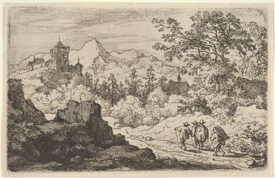 Les Trois Hommes et le Portier, 17ème siècle - Allart van Everdingen