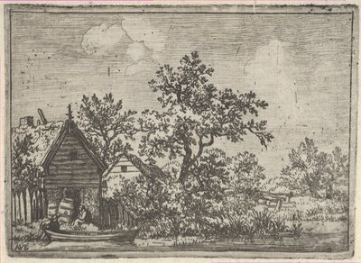 Les Deux Barils devant une Cabane - Allart van Everdingen