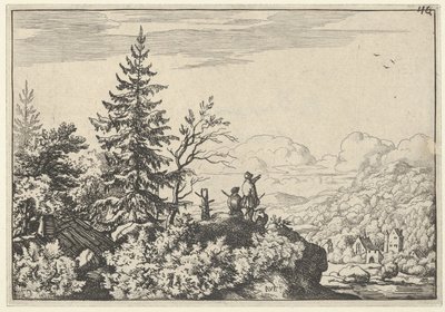 Les deux hommes sur la colline, 17e siècle - Allart van Everdingen