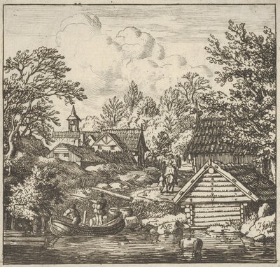 Le déchargement de la barge, 17ème siècle - Allart van Everdingen