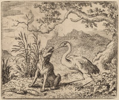 Le Loup et la Grue, probablement vers 1645-1656 - Allart van Everdingen