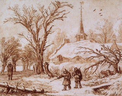 Voyageurs sur une route près d