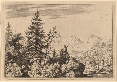 Deux hommes sur une colline - Allart van Everdingen