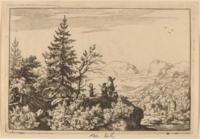 Deux hommes sur une colline - Allart van Everdingen
