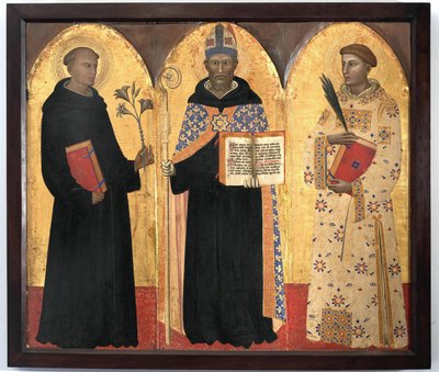 Saint Augustin entre Saint Nicolas de Tolentino et Saint Étienne Fabriano - Allegretto Nuzi