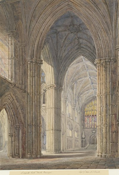 Intérieur de la cathédrale de Lichfield - Transept nord : peinture à l