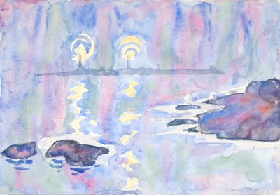 Aquarelle n° 73, Bleu et Lavande, 1928 - Allen Tucker