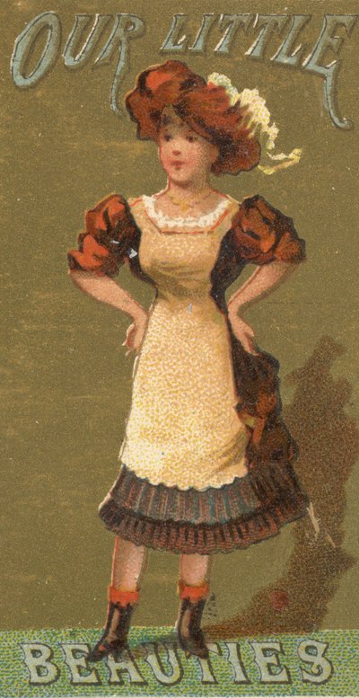 De la série Filles et Enfants N58 promouvant les cigarettes Our Little Beauties pour Alle..., 1887 - Allen and Ginter