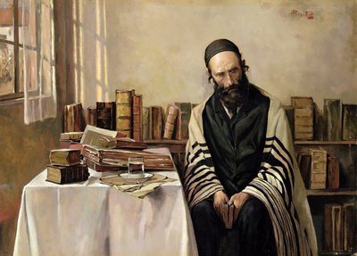 Un rabbin dans son étude - Alois Heinrich Priechenfried