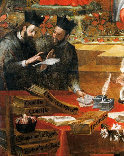 Discussion entre deux jésuites (détail) - Alonso Antonio Villamor