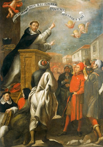 Saint Vincent Ferrier prêchant aux jeunes de Salamanque, par Alonso Antonio Villamor - Alonso Antonio Villamor