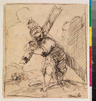 Christ portant la Croix, recto, 17ème siècle - Alonso Cano