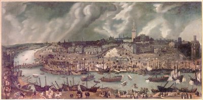 Vue de la ville de Séville (Espagne) - Alonso Sánchez Coello
