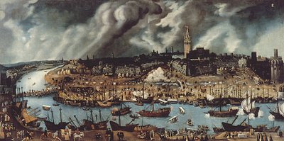Le Port de Séville, c.1590 - Alonso attr. to Sanchez Coello