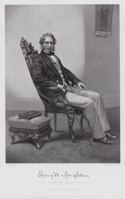 Henry Wadsworth Longfellow (gravure) - Alonzo (after) Chappel