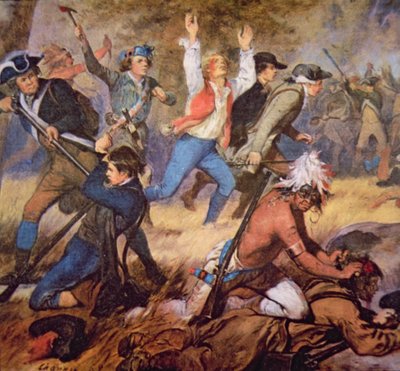 Le massacre de la vallée de Wyoming en juillet 1778 (détail) - Alonzo (after) Chappel