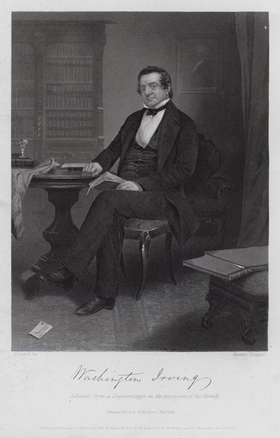 Washington Irving (gravure) - Alonzo (after) Chappel