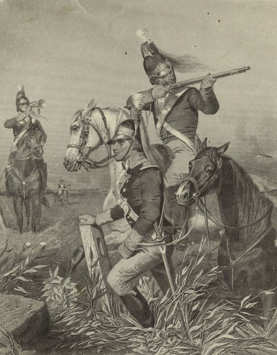 La cavalerie de Lee escarmouchant à la bataille de Guilford - Alonzo Chappel