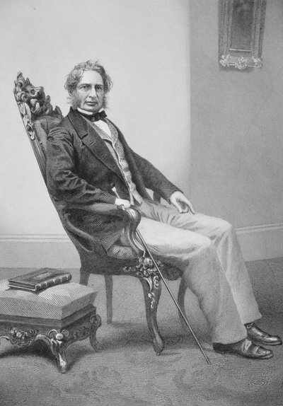 Portrait de Henry Wadsworth Longfellow (1807-82) - Alonzo Chappel