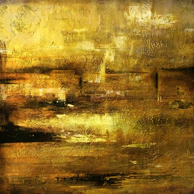 Abstraction « Terre dorée » - Alpenglow Workshop