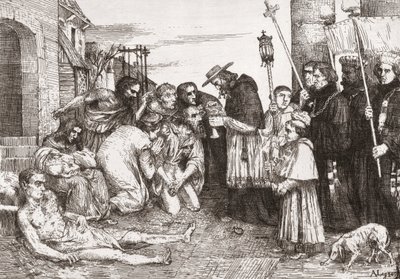 Victimes de la peste de Rome - Alphonse (after) Legros