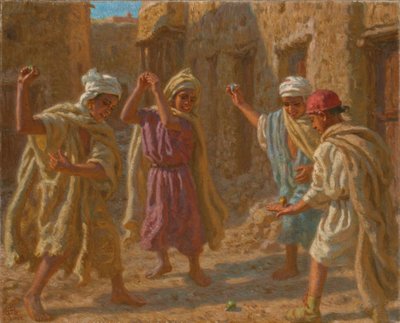Le jeu de toupies - Alphonse Etienne Dinet