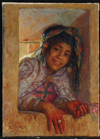 Fille à la fenêtre - Alphonse Etienne Dinet