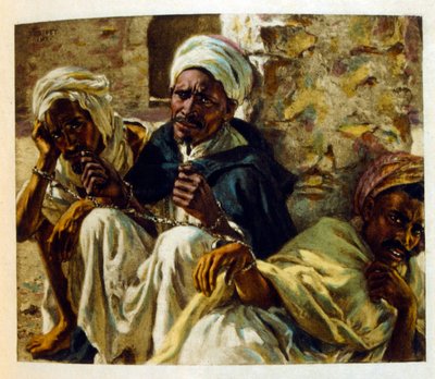 Illustration de Dinet tirée de "Mirages" Scènes de la vie arabe. 1906. Mirages, Scènes de la vie arabe a été illustré par Etienne Dinet et commenté par Silman Ben Ibrahim Bamer. Nasreddine Dinet est né sous le nom d