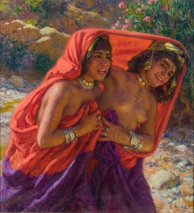 La Fuite des Baigneuses - Alphonse Etienne Dinet