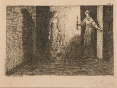 2 Illustrations pour Le Malheur d - Alphonse Legros