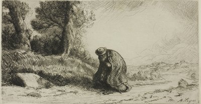Un vagabond marchant le long d