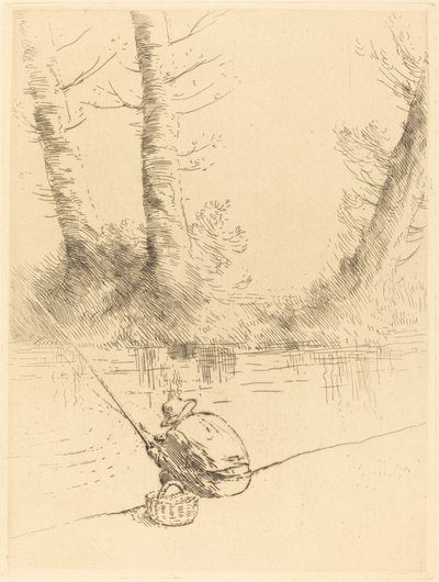Le pêcheur à la ligne - Alphonse Legros