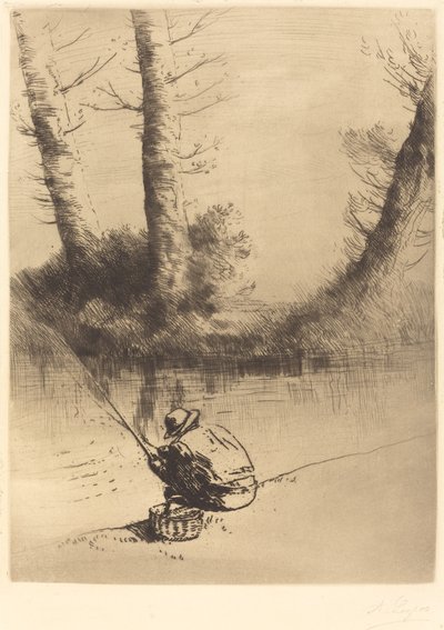 Le pêcheur à la ligne - Alphonse Legros