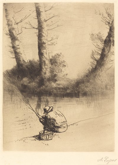 Pêcheur à la ligne - Alphonse Legros