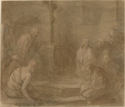 Au pied de la croix - Alphonse Legros