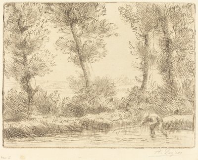 Les bords de la Liane - Alphonse Legros