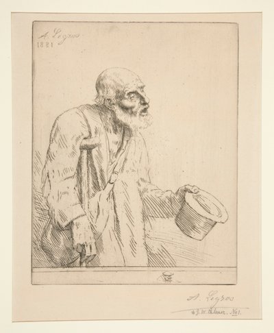 Mendiant avec des béquilles - Alphonse Legros