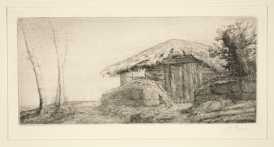 Bergerie sur le coteau - Alphonse Legros