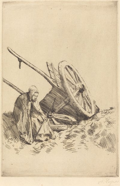 La charrette brisée - Alphonse Legros