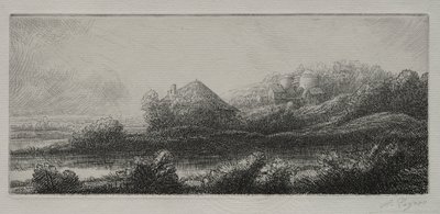Cabane dans le marais - Alphonse Legros