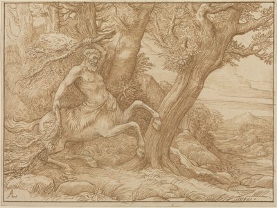 Centaure aux branches (plume et encre brune sur papier vélin) - Alphonse Legros