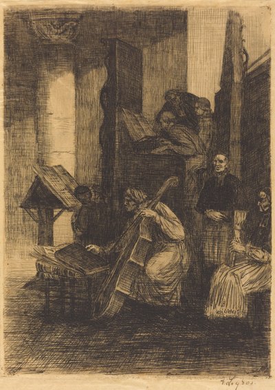 Chœur dans une église espagnole - Alphonse Legros
